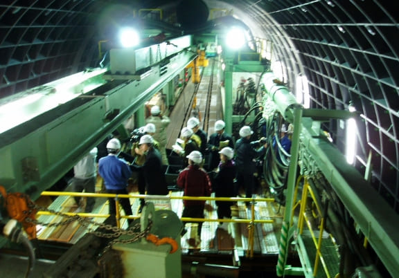 Covering a utility tunnel, vital infrastructure located 40 meters underground in Tokyo (January 2005)