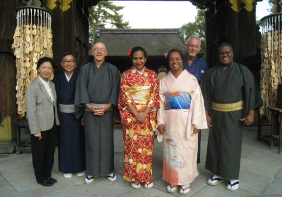 Journalists from Pacific Island nations in Japan as part of an Association for Promotion of International Cooperation (APIC) program (October 2015)