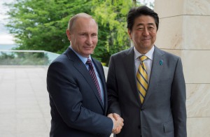 Russian President Putin meets Japanese Prime Minister Abe in Sochi